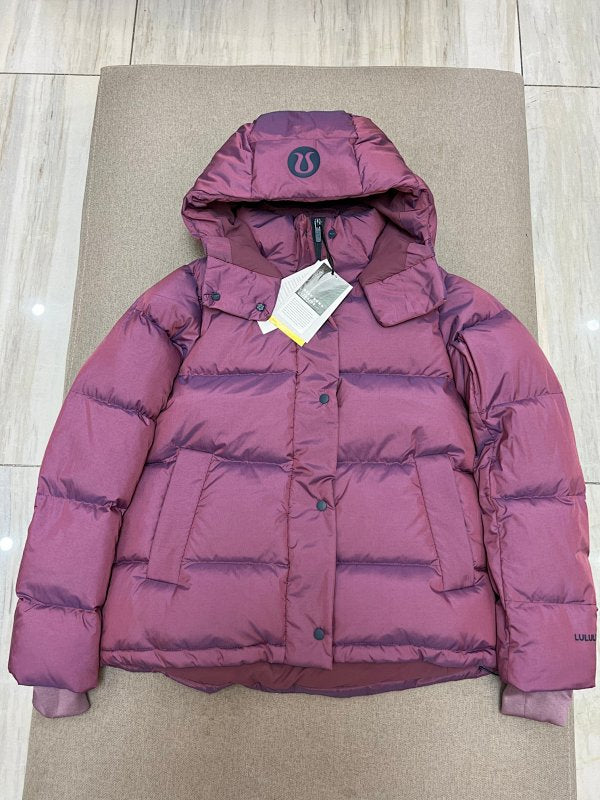 Lululemon Berry Iridescent Hooded Puffer Jacket