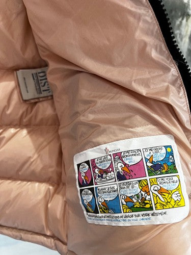 Moncler Rose Gold Gloss Hooded Short Down Jacket