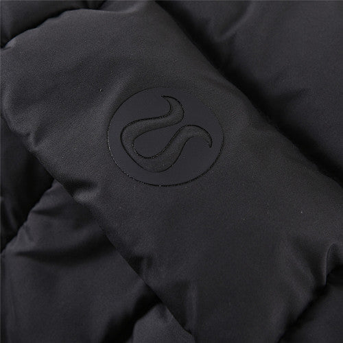 Black Cropped Hooded Puffer Jacket