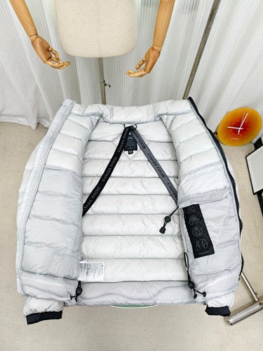 Canada Goose White Tonal Arctic Program Hooded Down Jacket