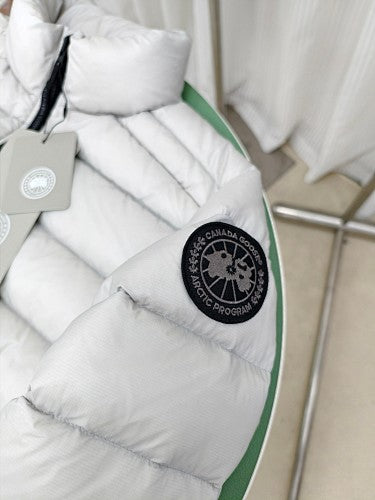 Canada Goose White Tonal Arctic Program Hooded Down Jacket
