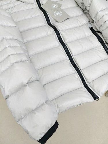 Canada Goose White Tonal Arctic Program Hooded Down Jacket
