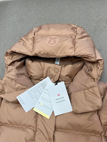 Lululemon Blush Geometric-Quilt Hooded Puffer Jacket
