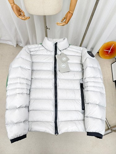 Canada Goose White Tonal Arctic Program Hooded Down Jacket