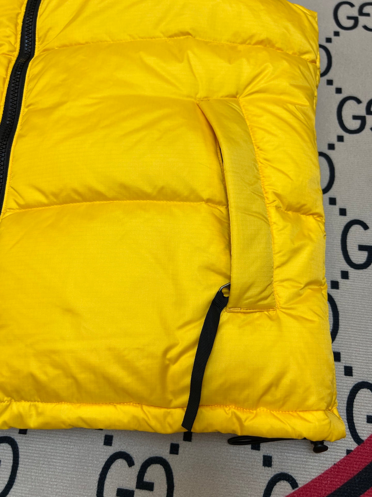 The North Face Yellow Nuptse 700 Down Vest