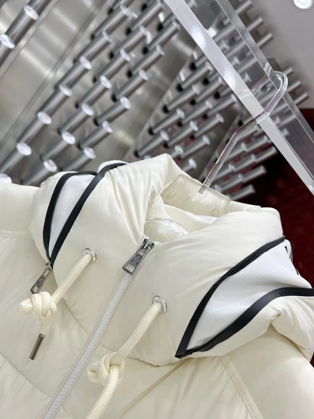Moncler Hooded Down Vest – White