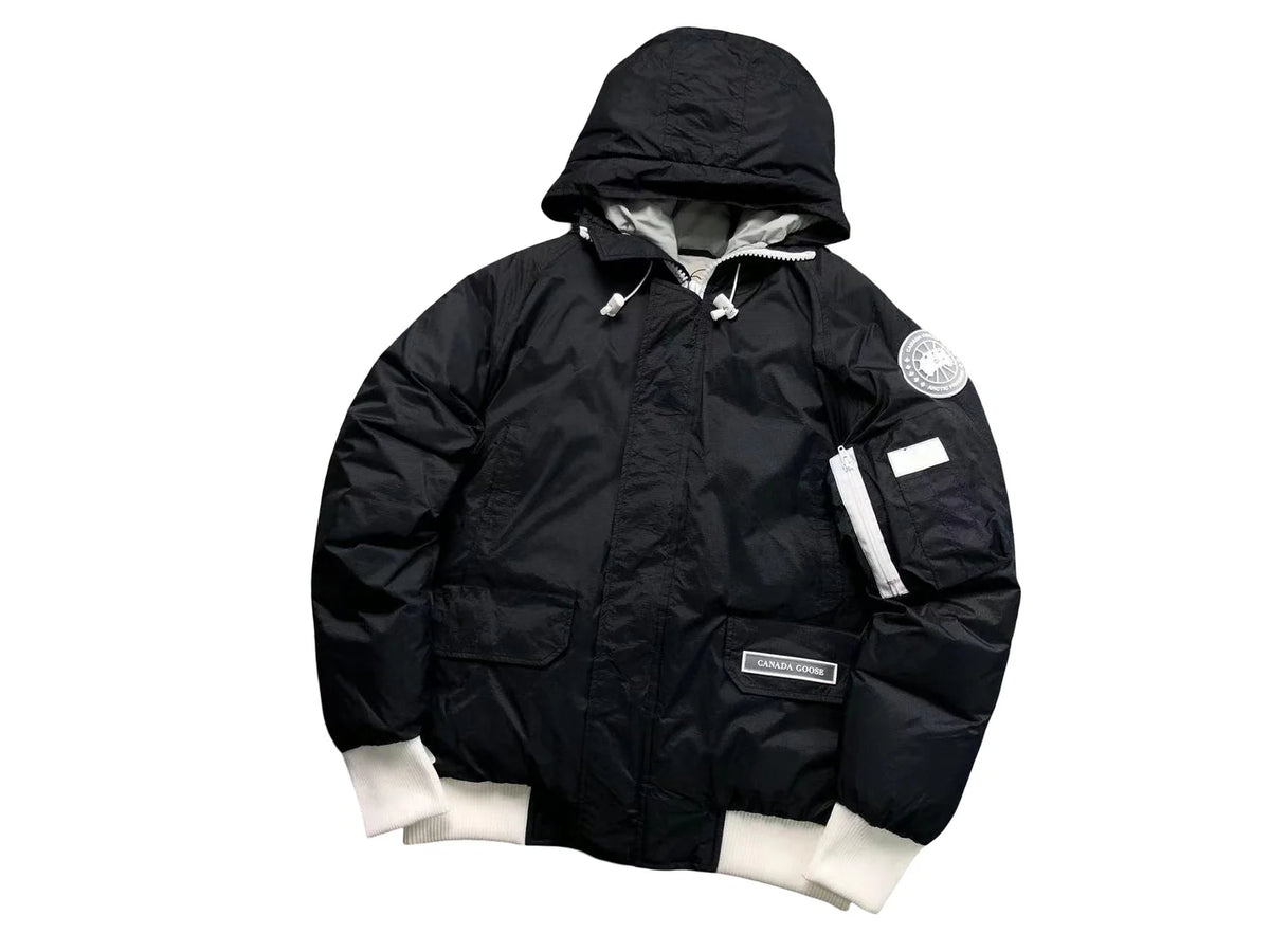 Canada Goose Black Hooded Down Jacket