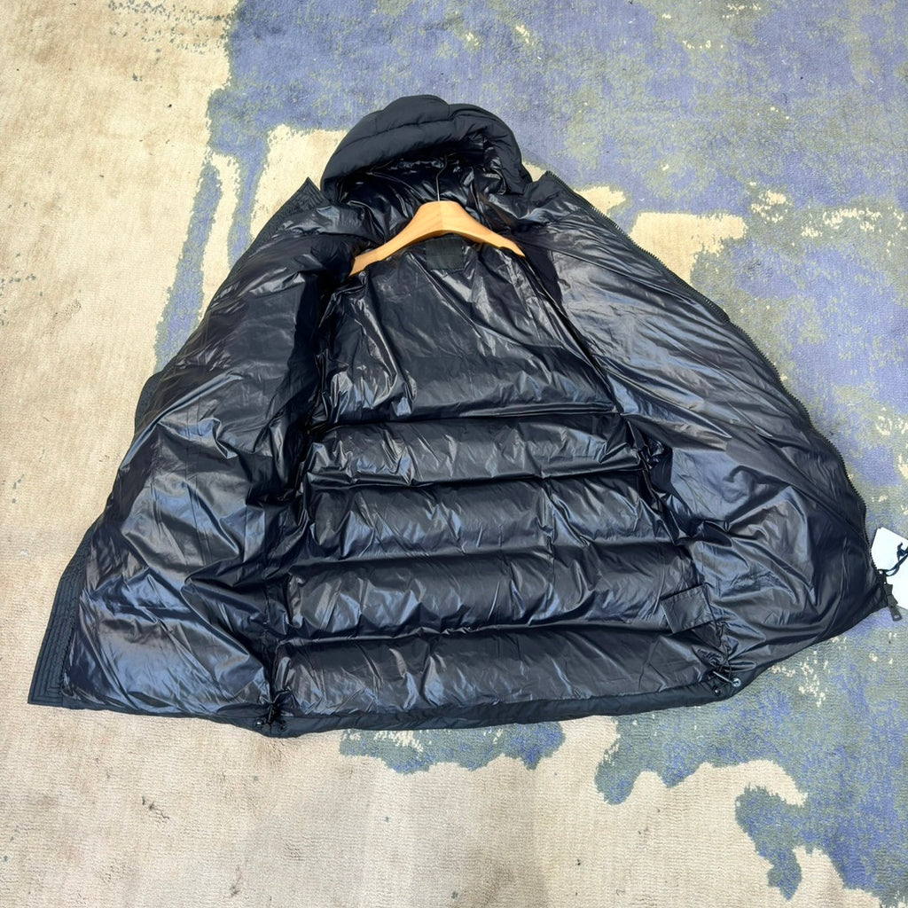 Moncler Long Black Down Coat Hooded Oversized