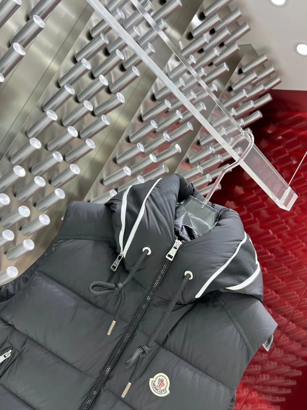Moncler Hooded Down Vest – Graphite