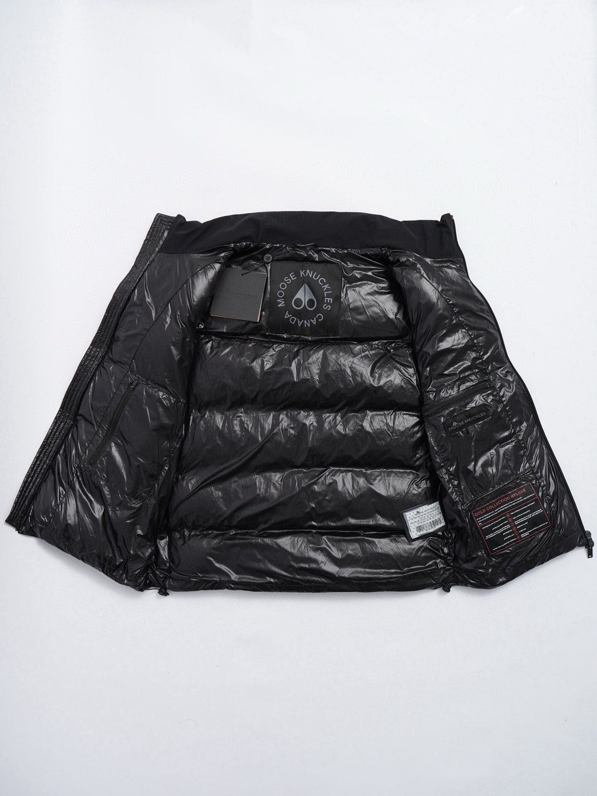 Moose Knuckles Black Glossy Down Vest