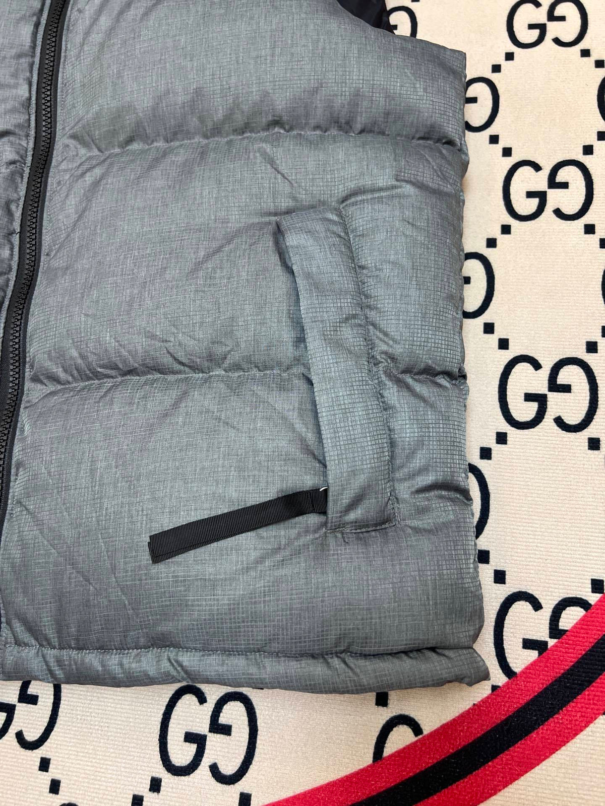 The North Face Grey Nuptse 700 Down Vest