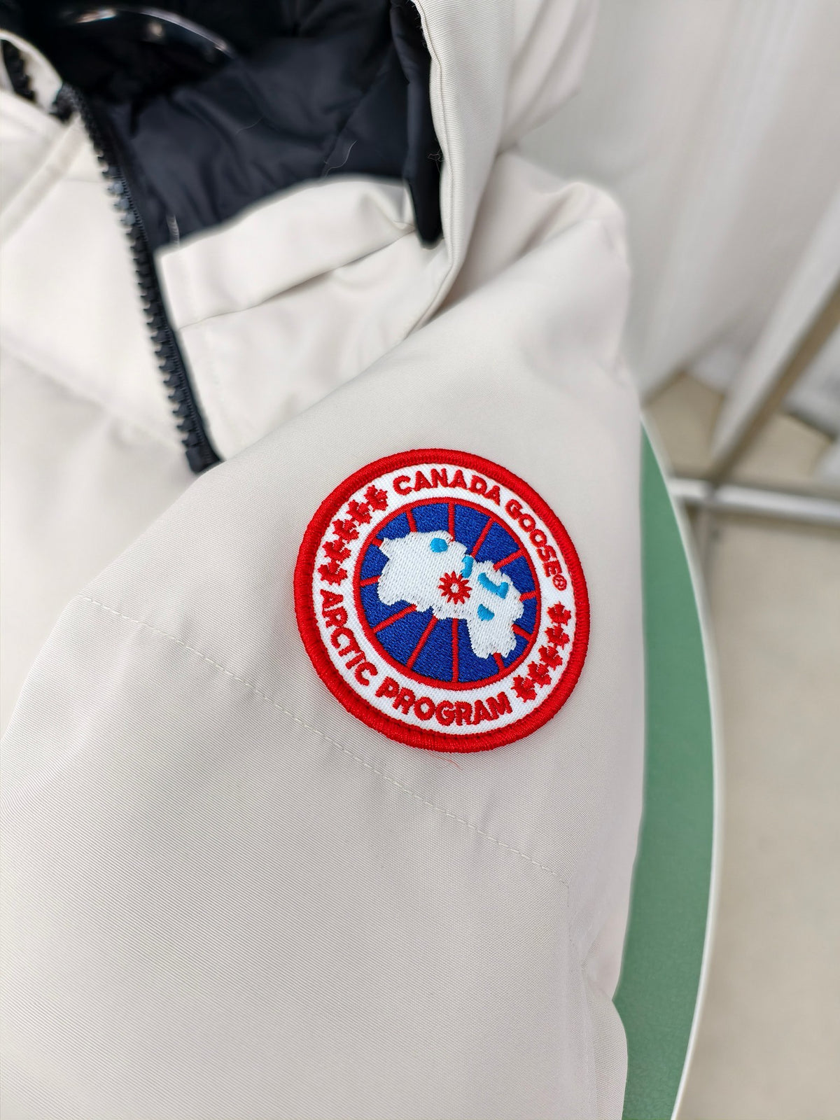 Canada Goose White Expedition Hooded Down Parka