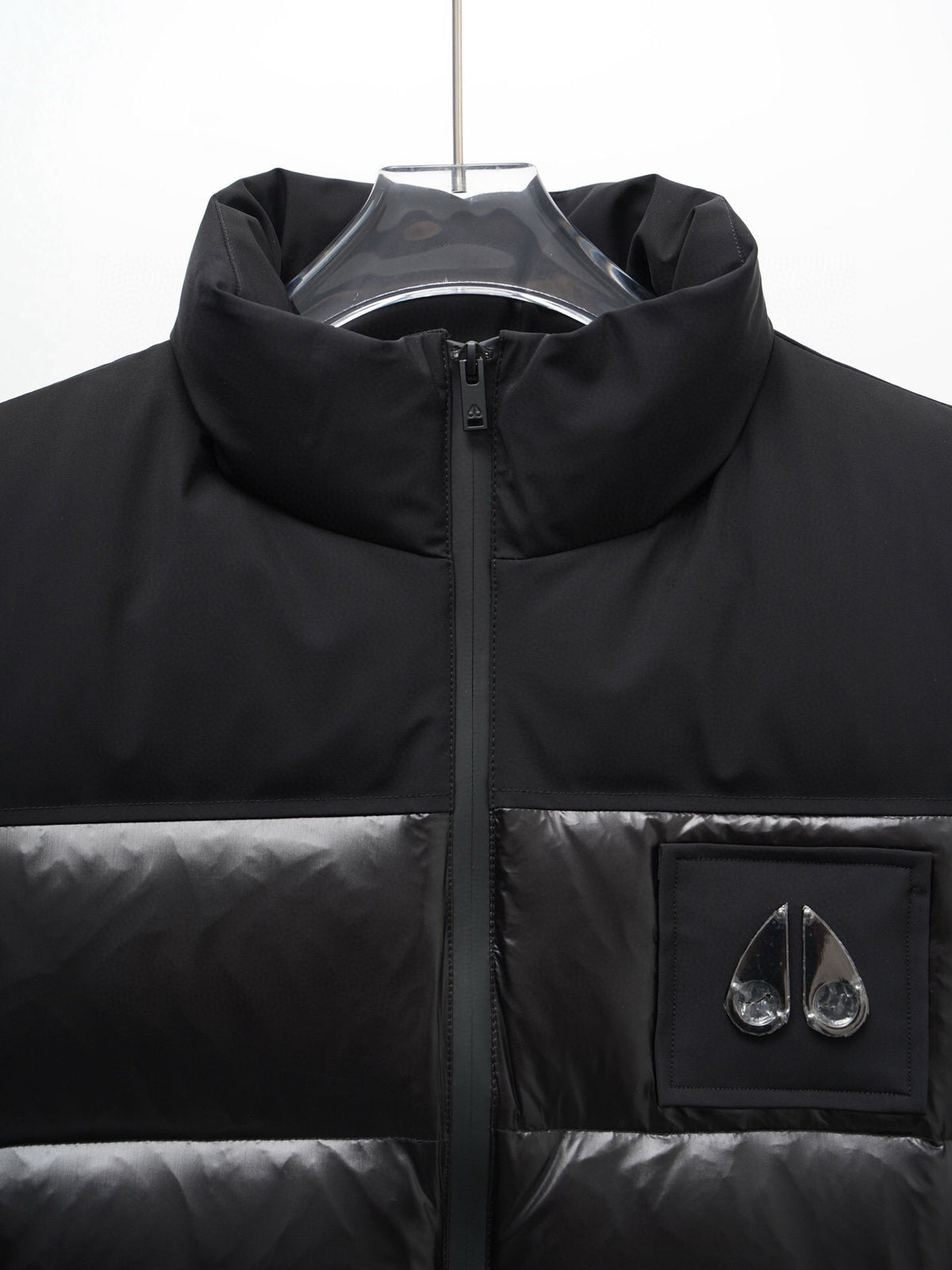 Moose Knuckles Black Glossy Down Vest