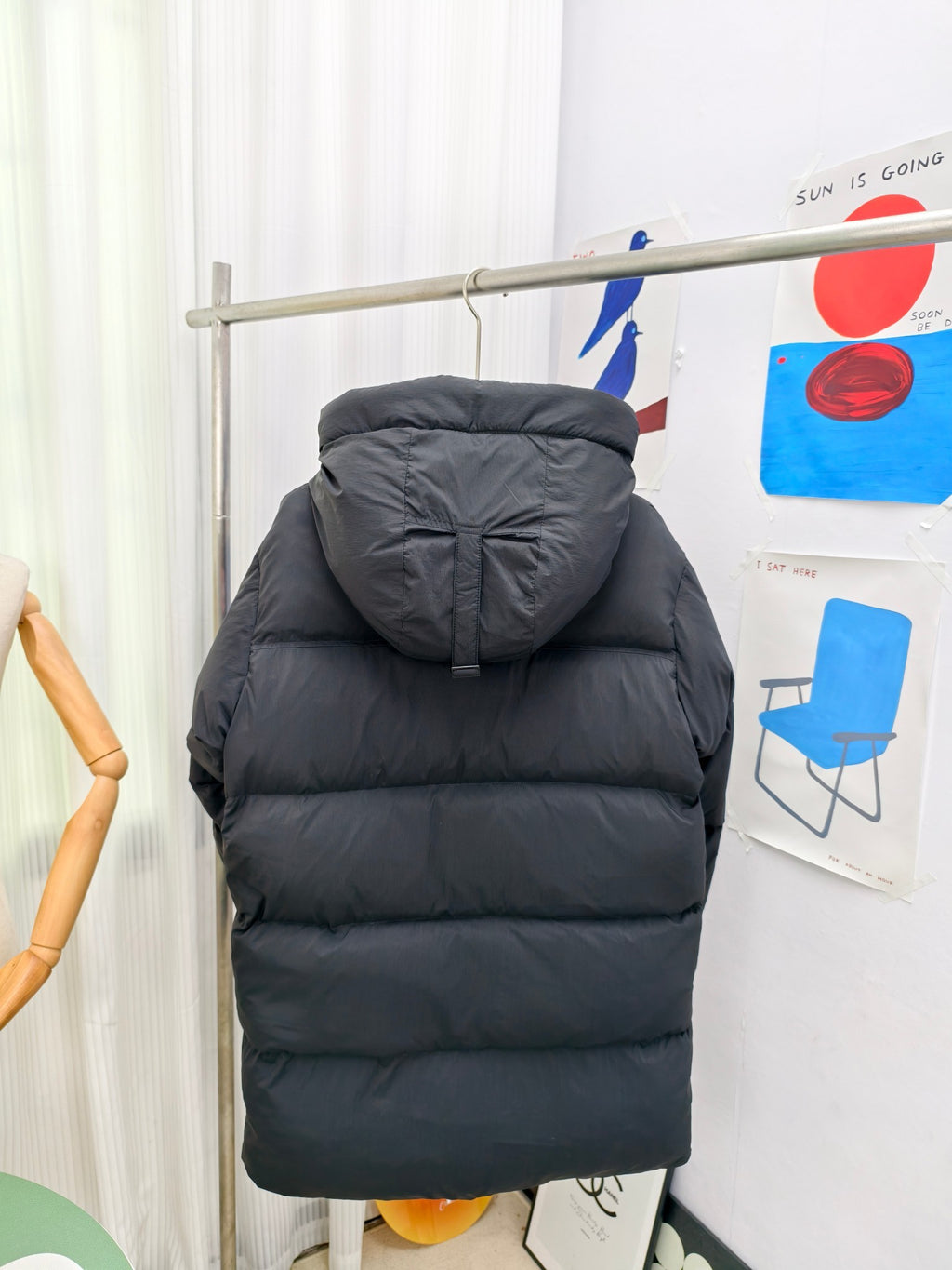 Canada Goose Black Matte Oversized Hooded Puffer Jacket
