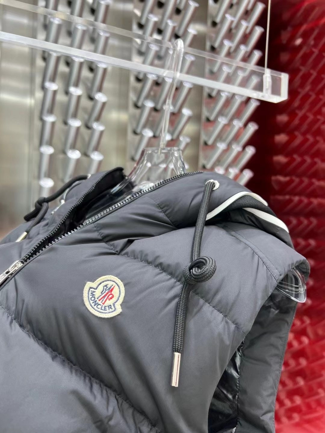 Moncler Hooded Down Vest – Graphite