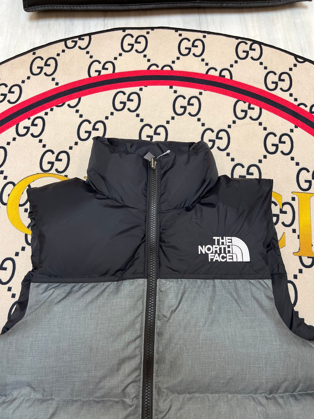 The North Face Grey Nuptse 700 Down Vest