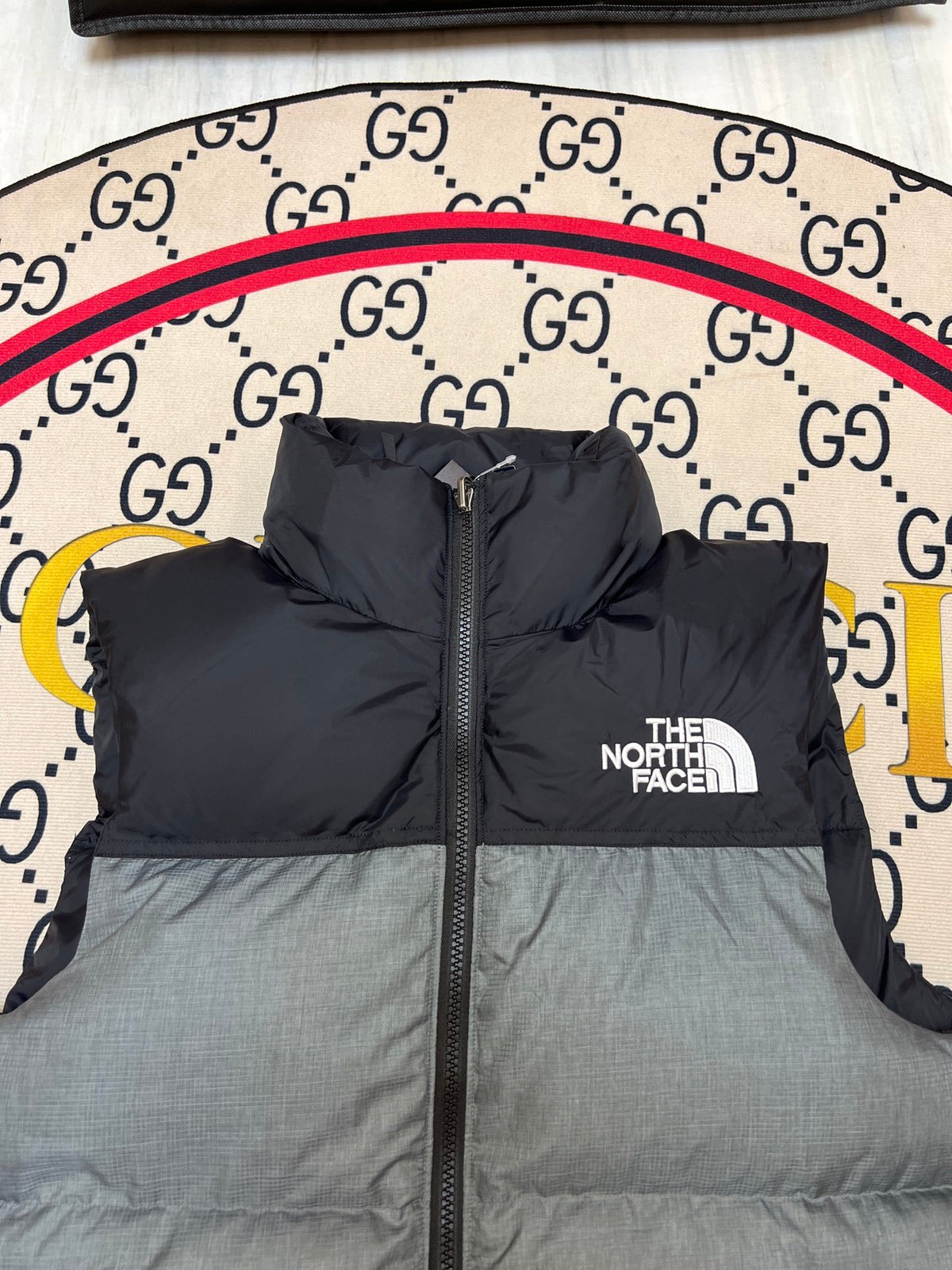 The North Face Grey Nuptse 700 Down Vest