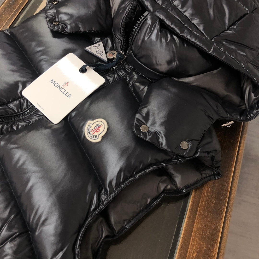 Moncler Black Glossy Down Vest