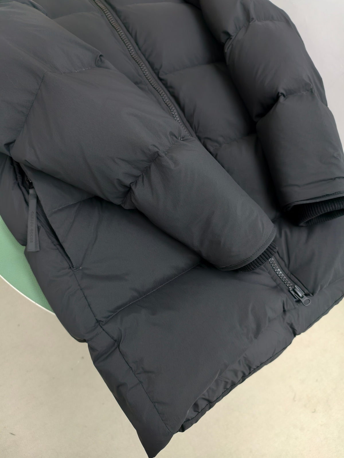 Canada Goose Black Matte Oversized Hooded Puffer Jacket