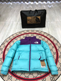The North Face 1996 Retro Nuptse Cyan / Purple Down Jacket – 700 Fill