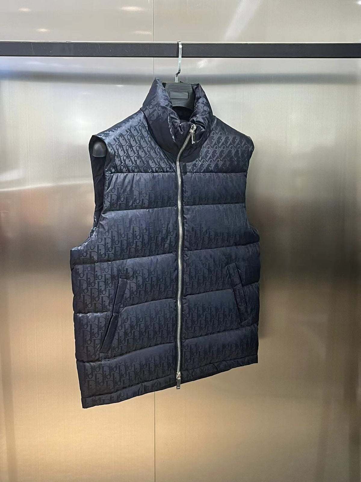 Dior Navy Oblique Down Vest