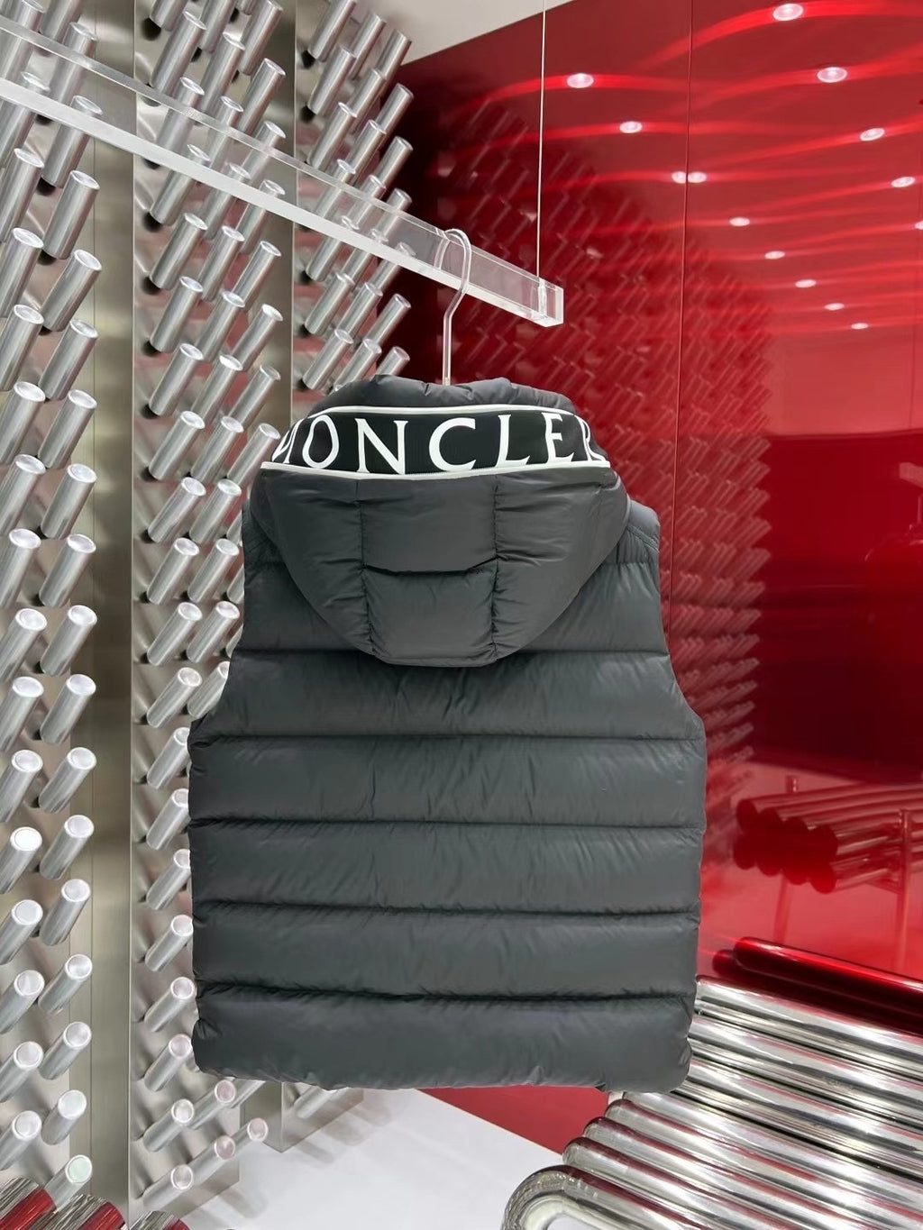 Moncler Hooded Down Vest – Graphite
