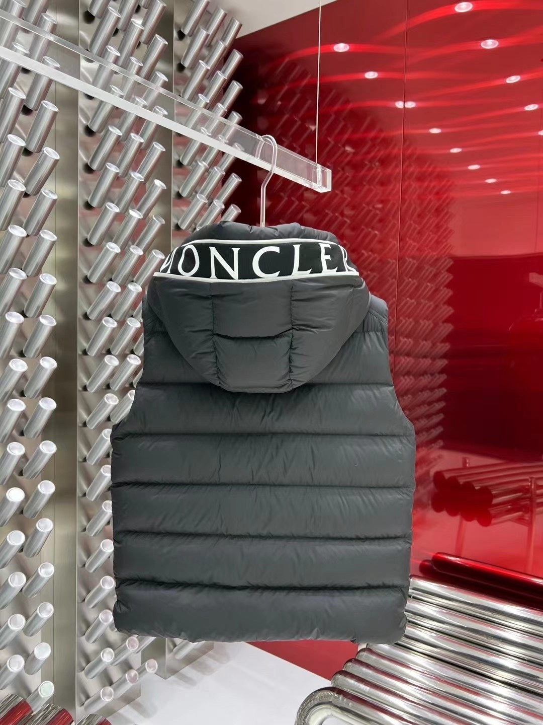 Moncler Hooded Down Vest – Graphite