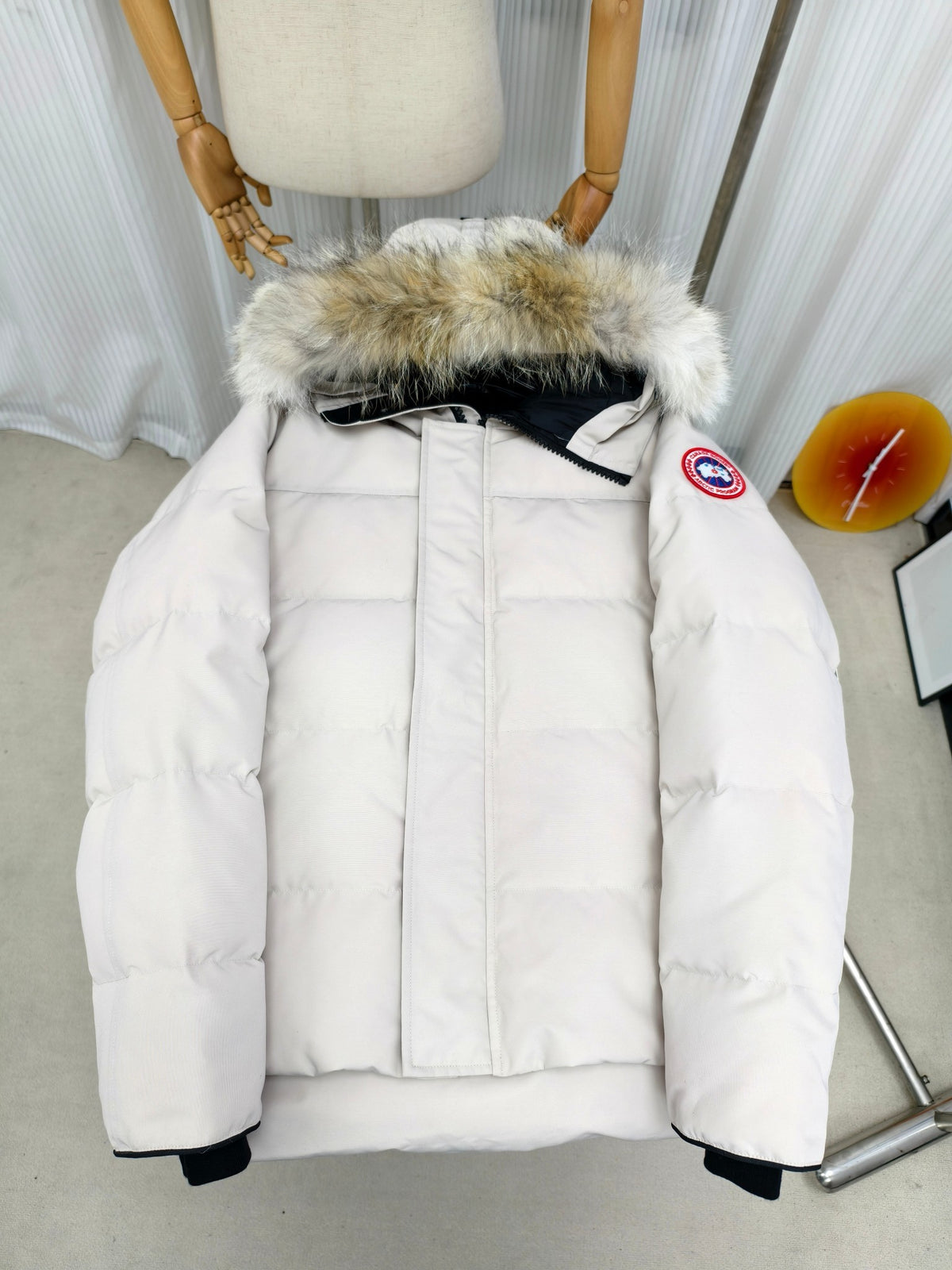 Canada Goose White Expedition Hooded Down Parka