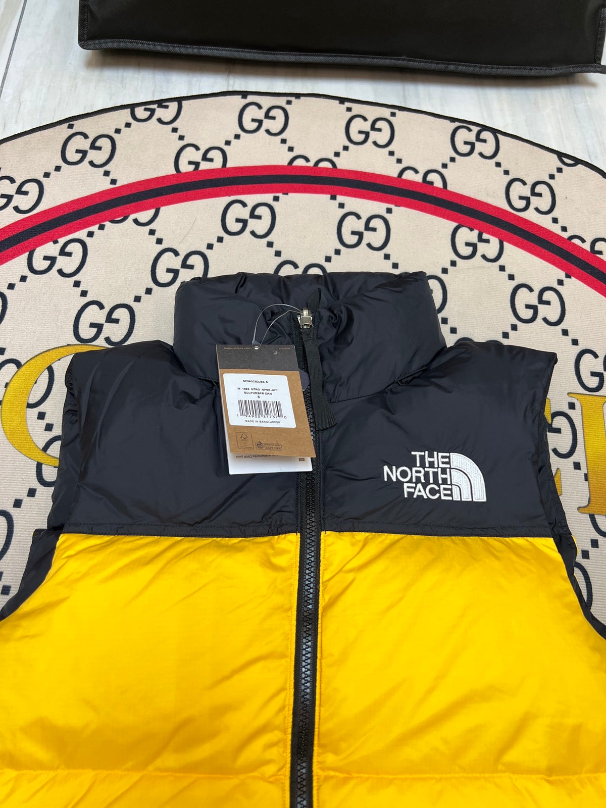 The North Face Yellow Nuptse 700 Down Vest