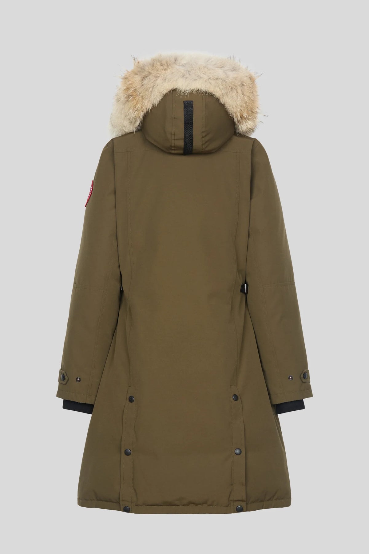 Canada Goose Military Green Women's Fur-Trim Long Parka