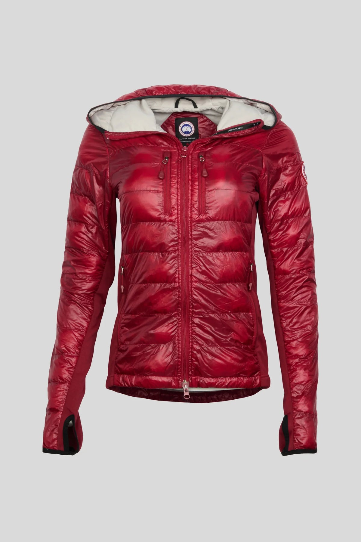 Canada Goose Red Women's Lightweight Hooded Down Jacket